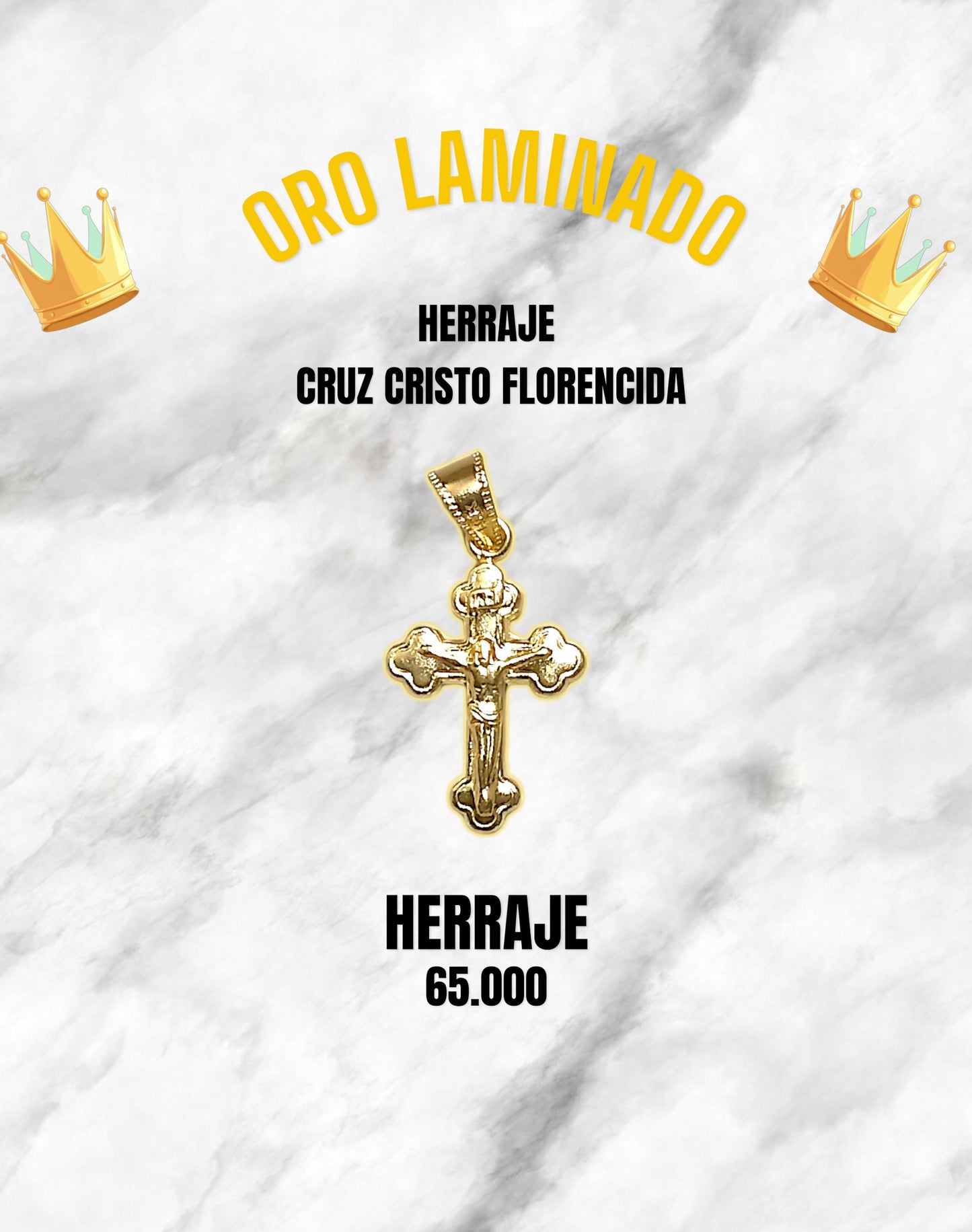 HERRAJE CRUZ CRISTO FLORENCIDA  OL