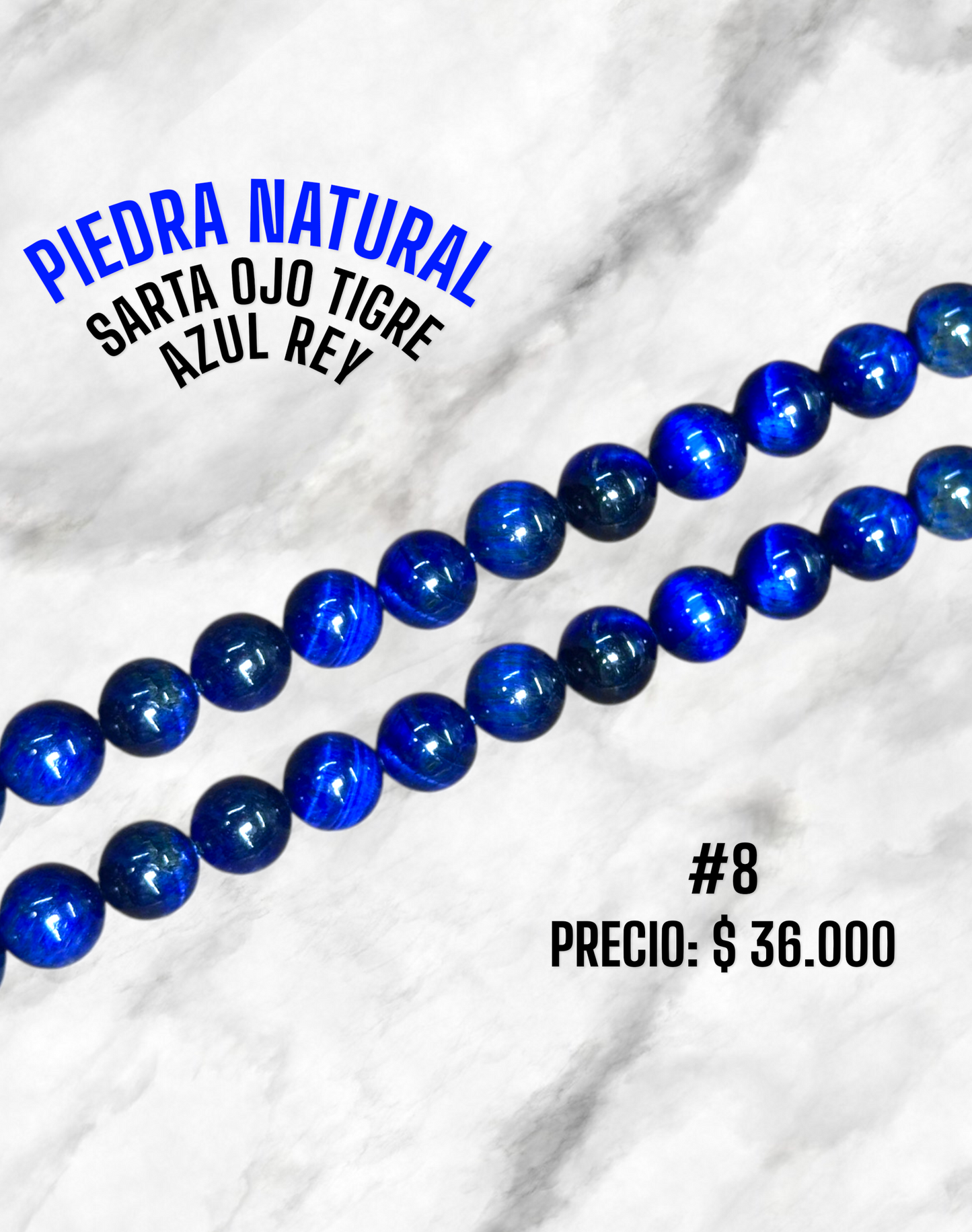PIEDRA NATURAL OJO DE TIGRE AZUL REY