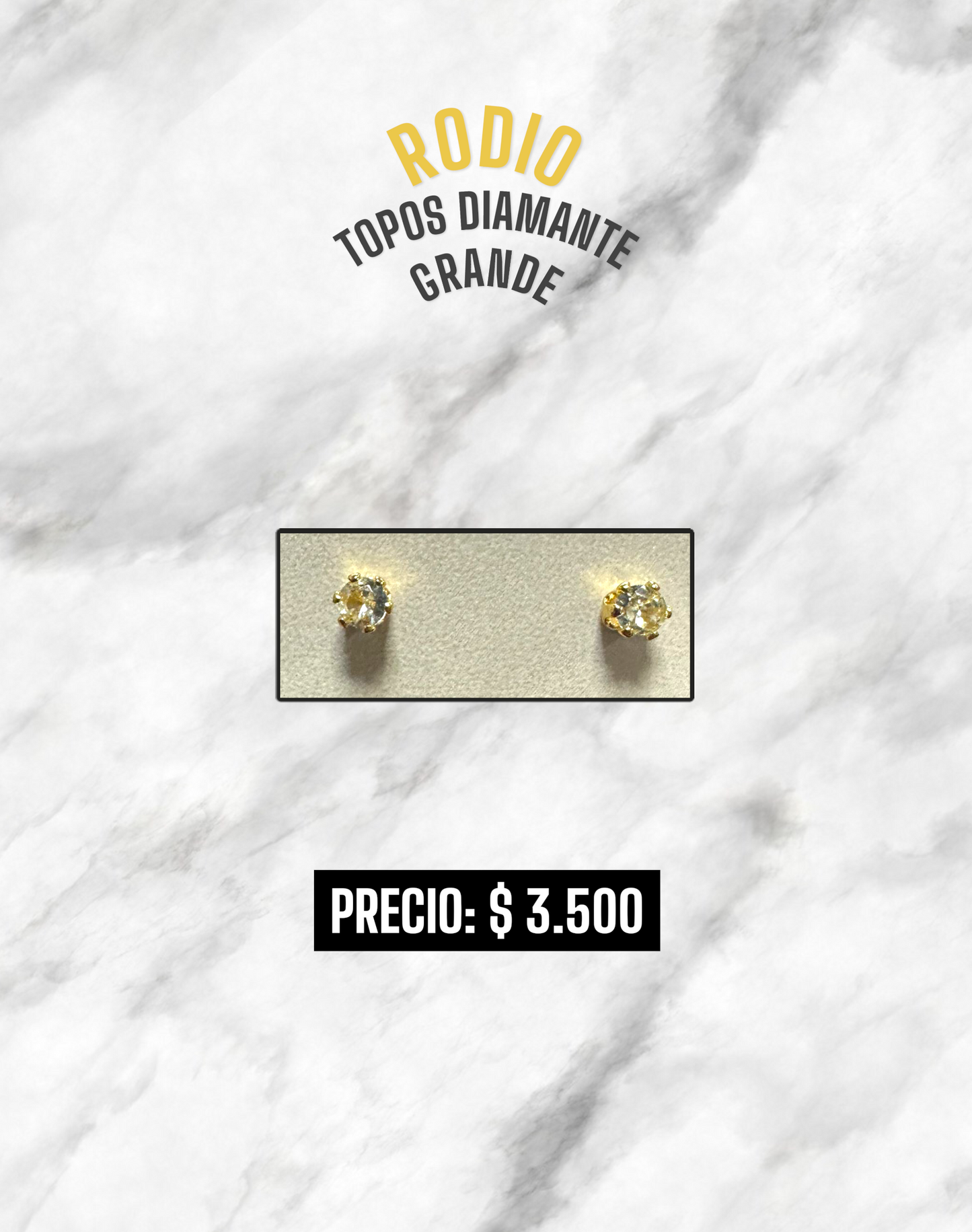 TOPO DIAMANTE RODIO