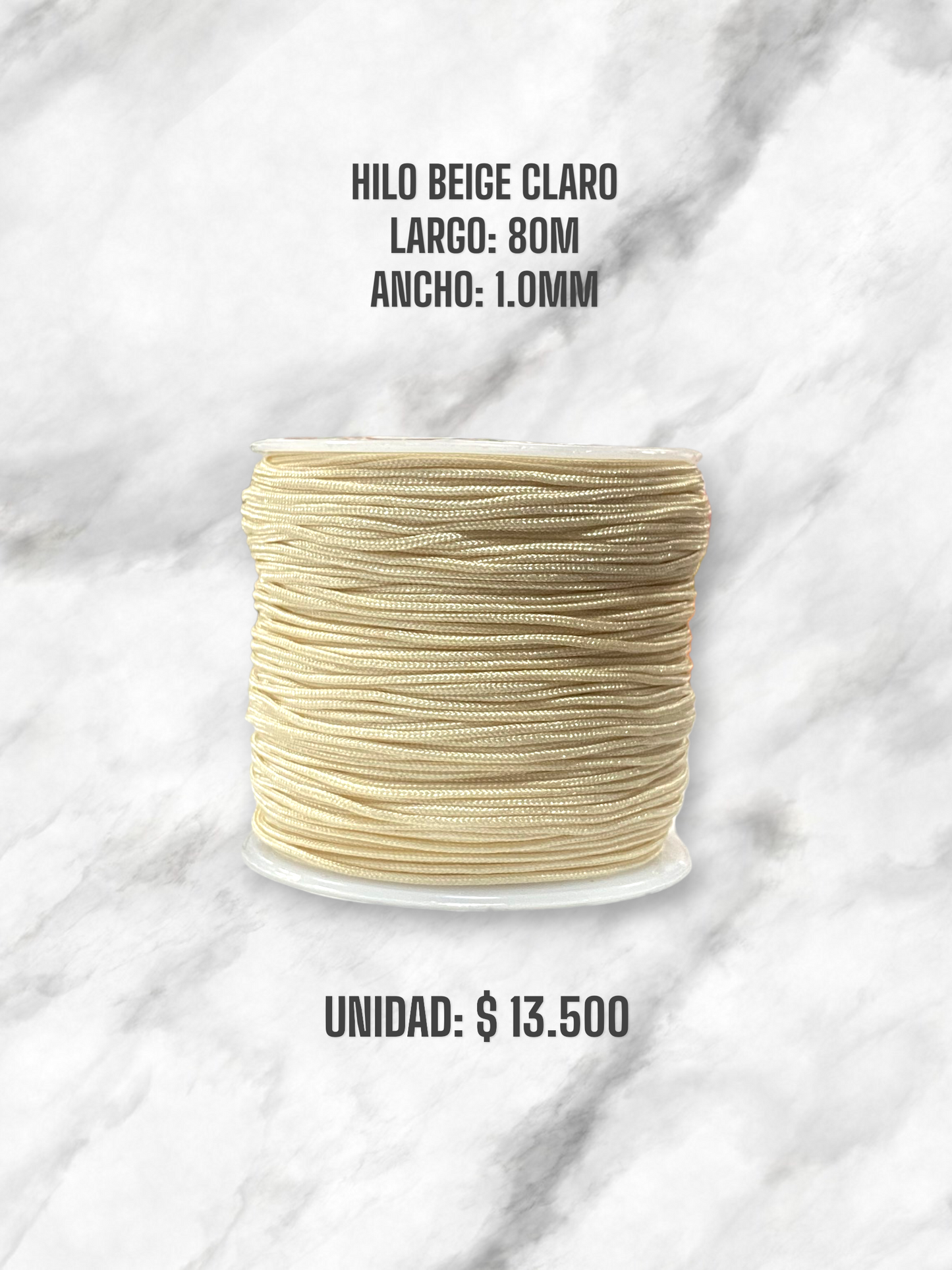 HILO BEIGE CLARO 1.0MM 80M