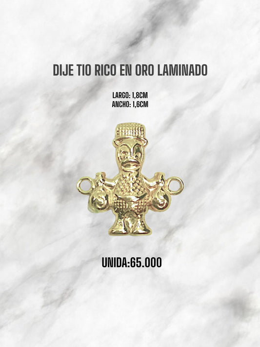 DIJE TIO RICO EN ORO LAMINADO