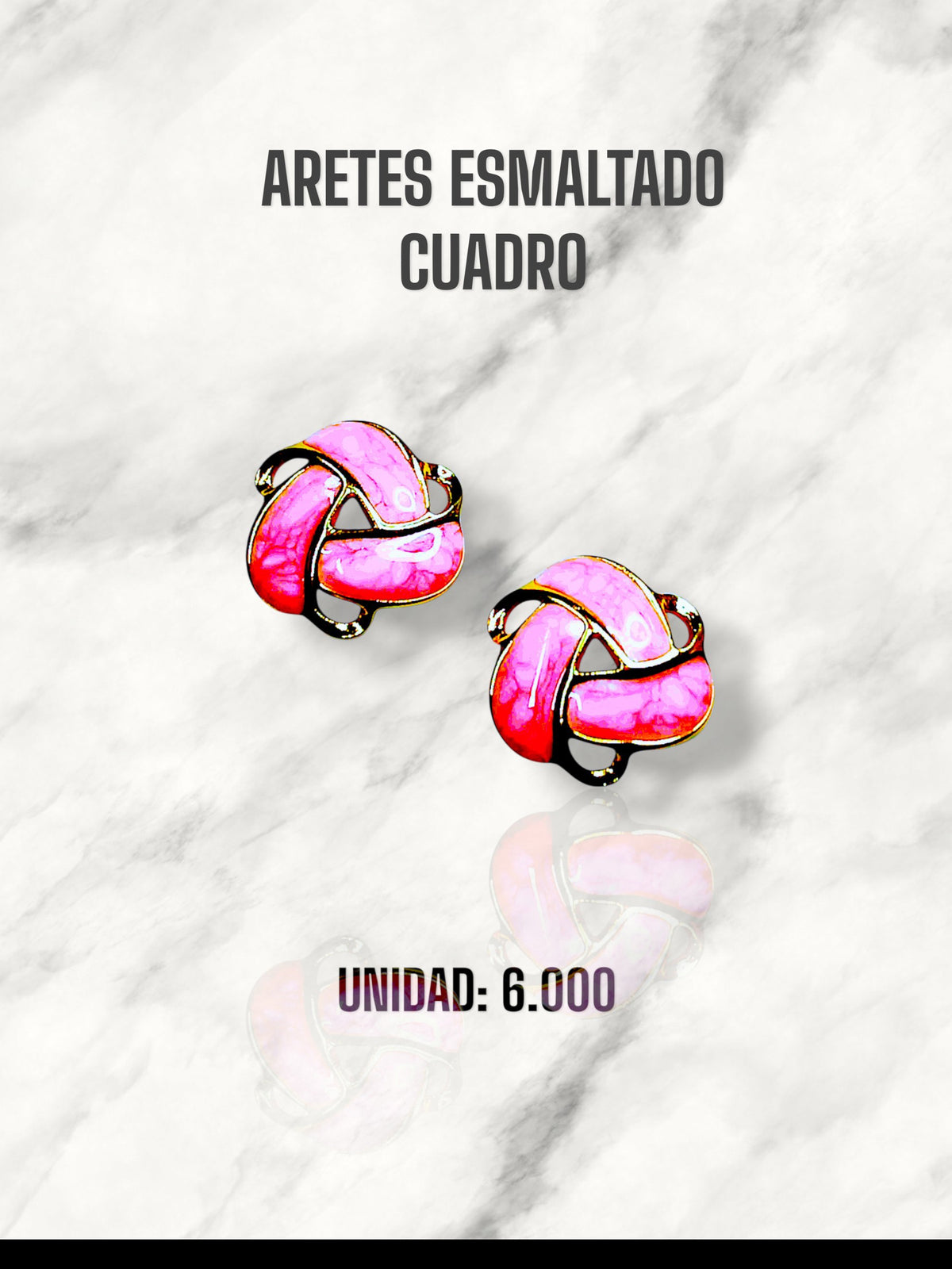ARETES ESMALTADO CUADRO