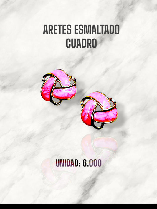 ARETES ESMALTADO CUADRO