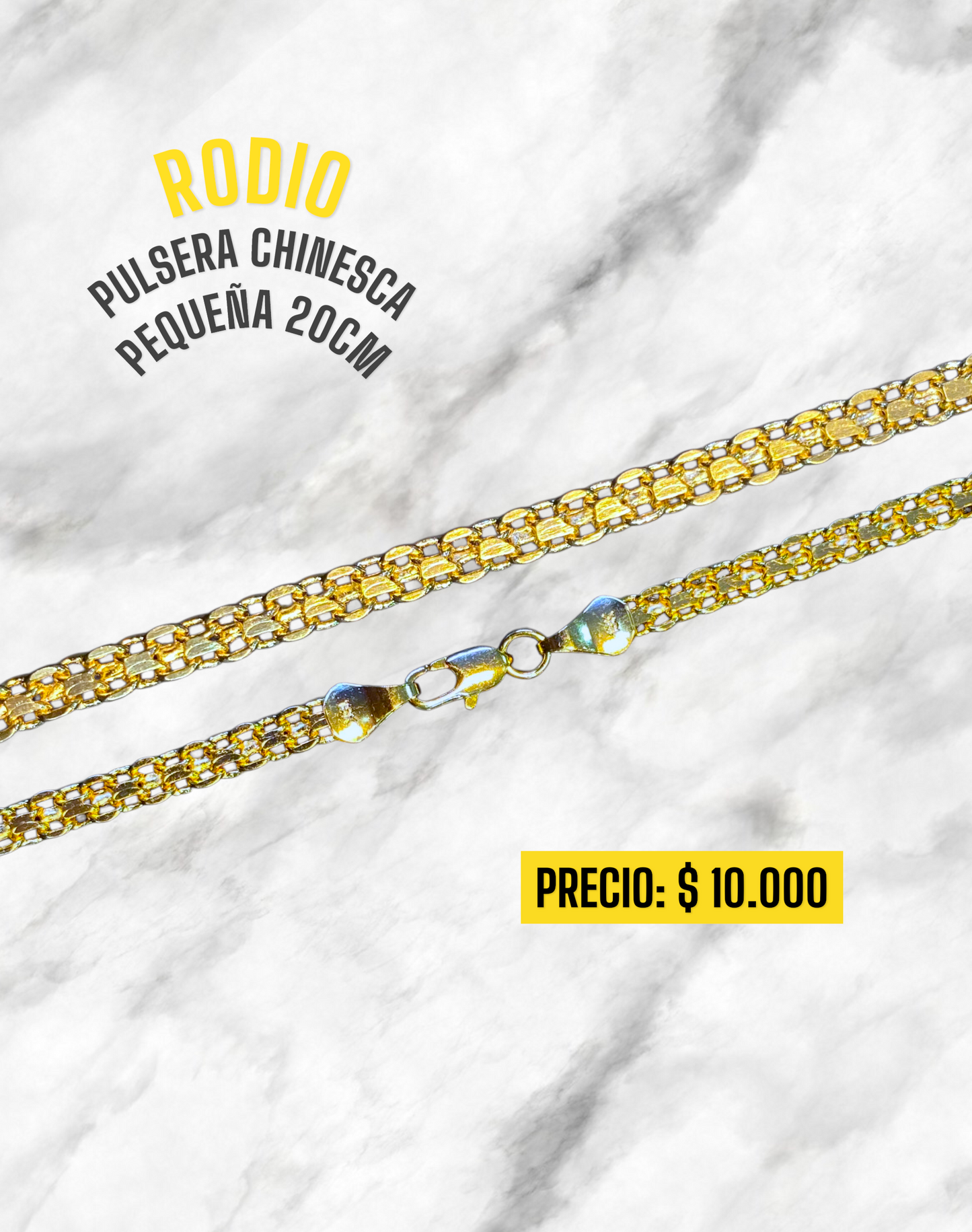 PULSERA CHINESCA 20CM RODIO