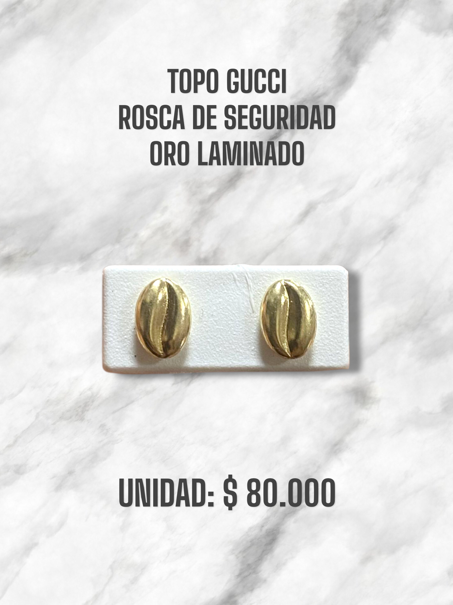 TOPO GUCCI ROSCA S. ORO LAMINADO