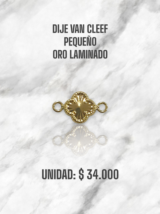 DIJE VAN CLEEF PEQUEÑO PULSO ORO LAMINADO