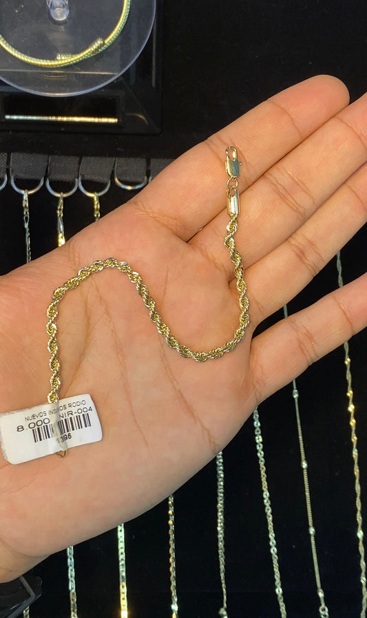PULSERA LAZO MEDIANA 20CM RODIO