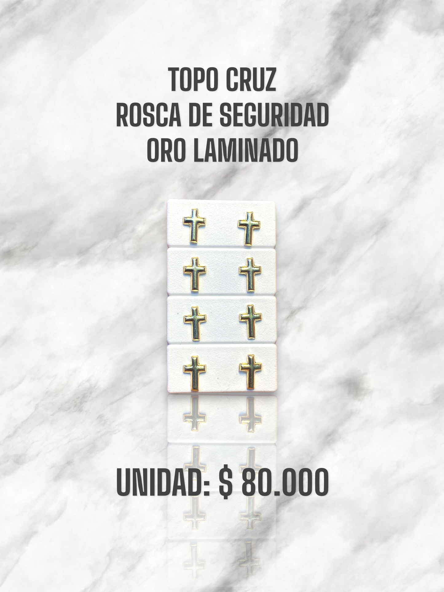 TOPO CRUZ ROSCA S. ORO LAMINADO