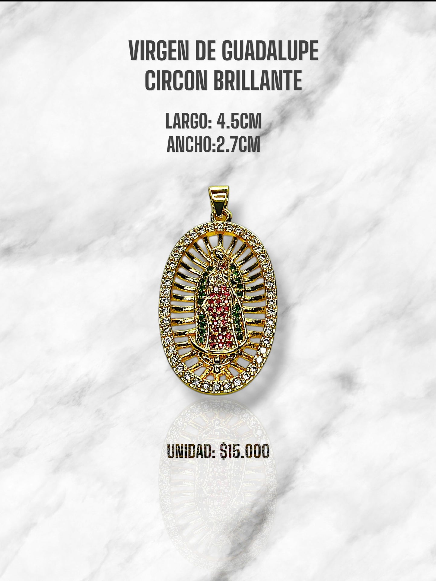 VIRGEN DE GUADALUPE CIRCON BRILLANTE