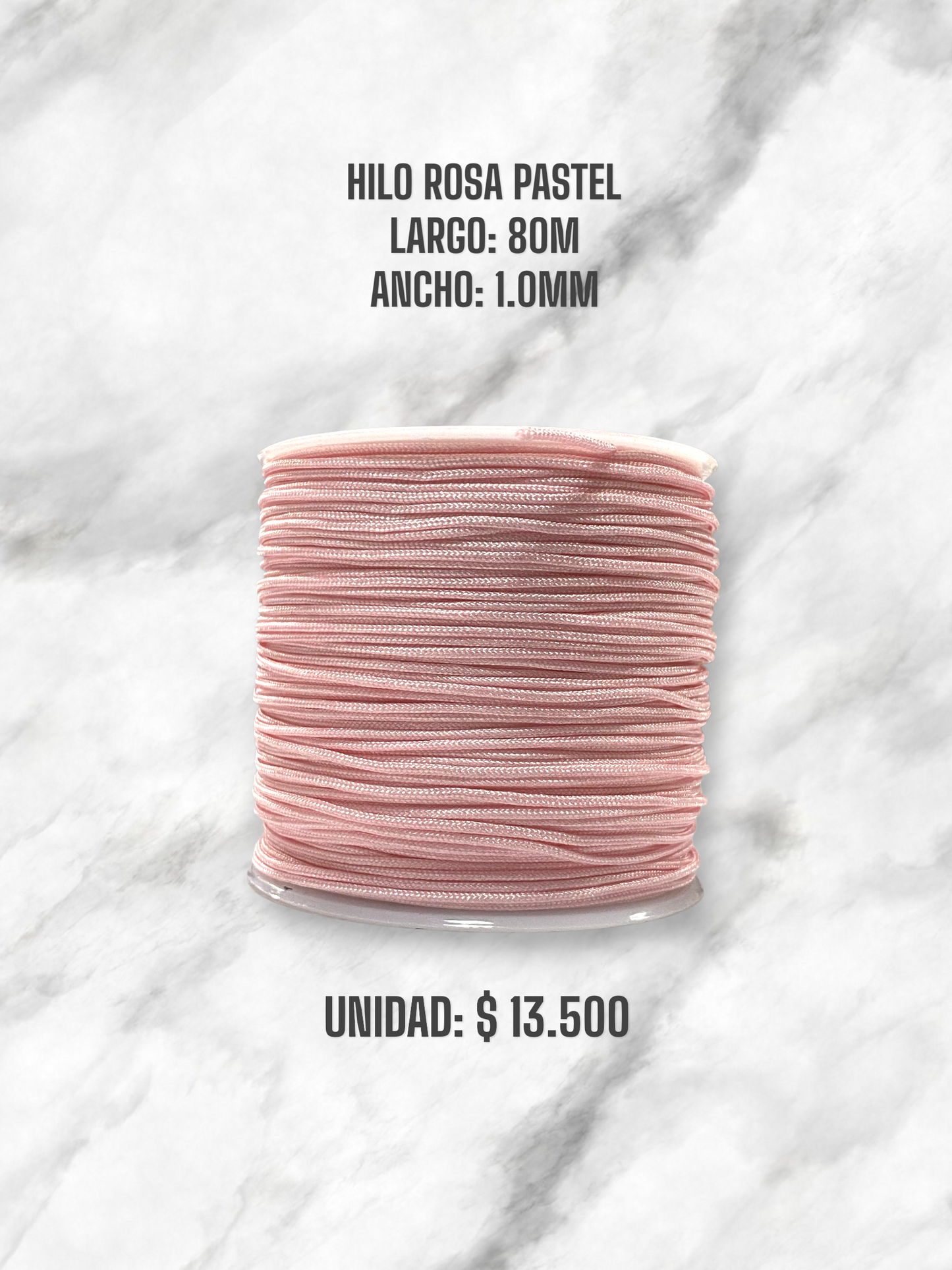 HILO ROSA PASTEL 1.0MM 80M