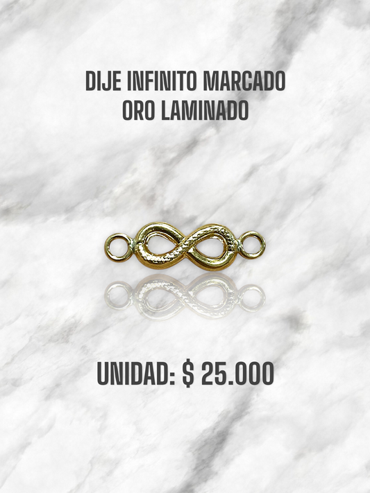 DIJE INFINITO MARCADO PULSO ORO LAMINADO