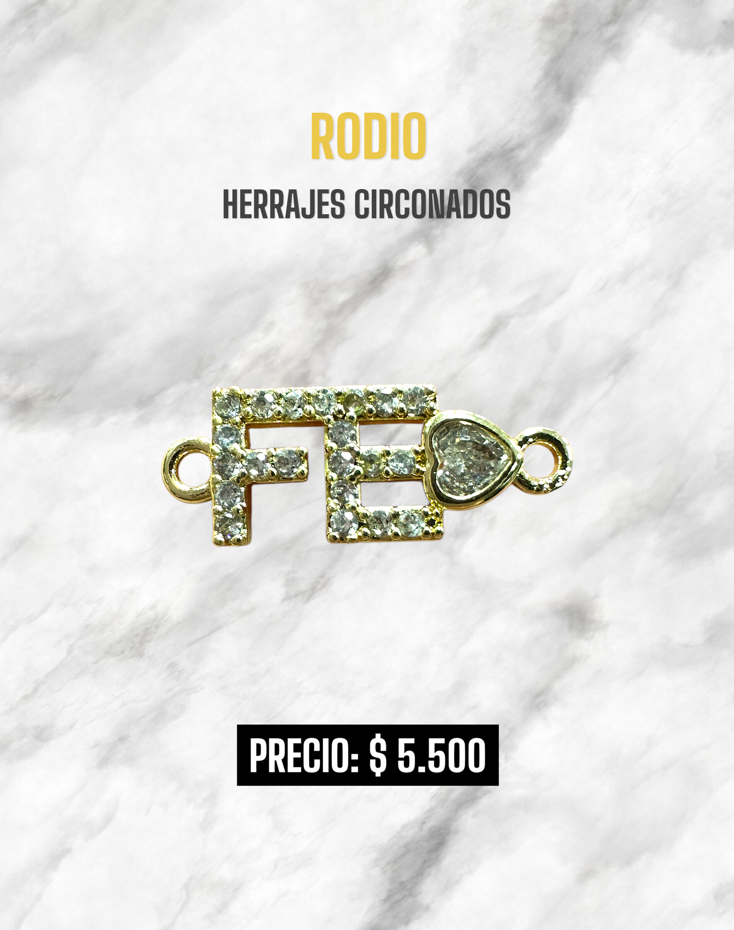 HERRAJES CON CIRCONES RODIO