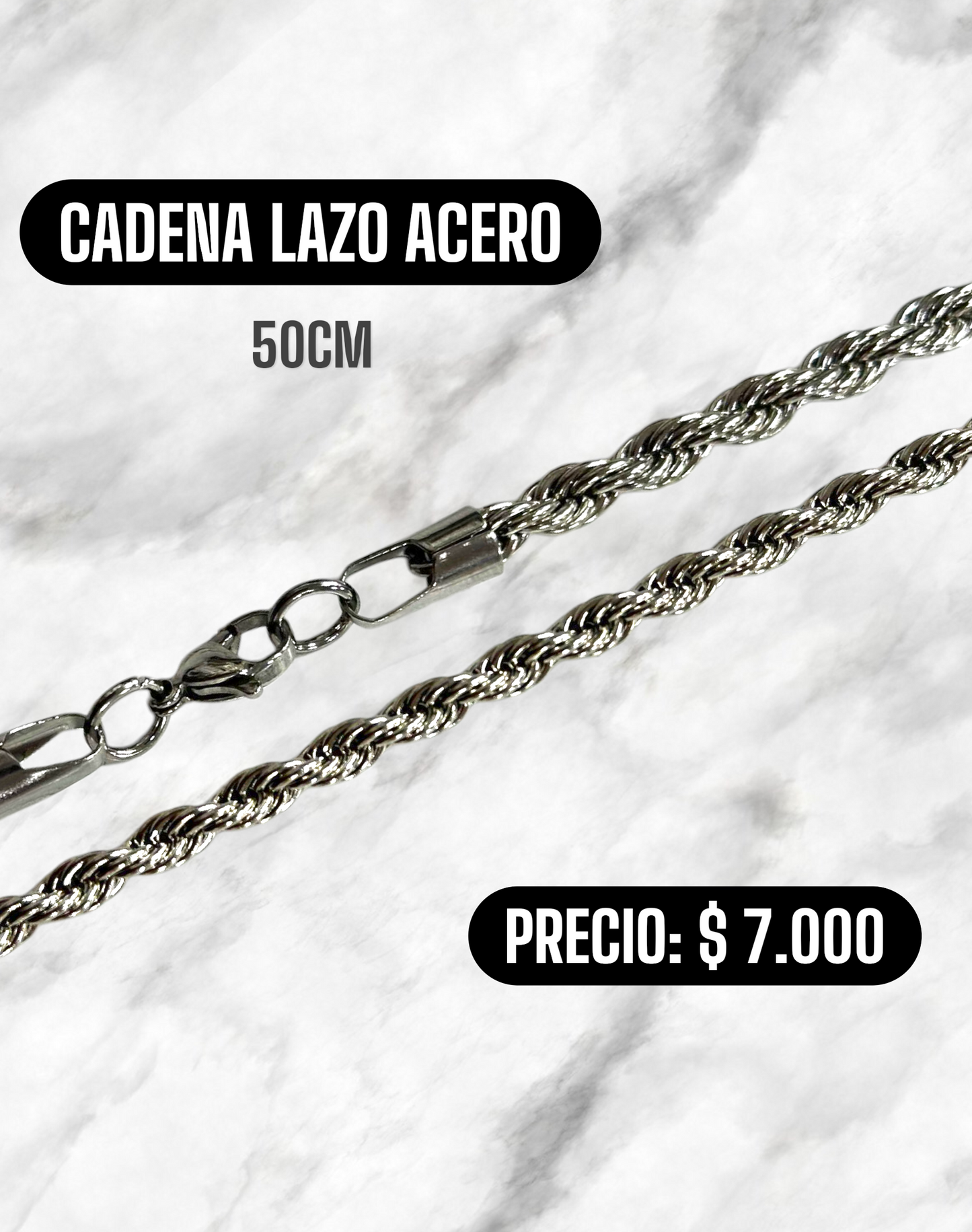CADENA LAZO 50CM ACERO