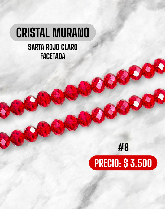 CRISTAL MURANO ROJO CLARO