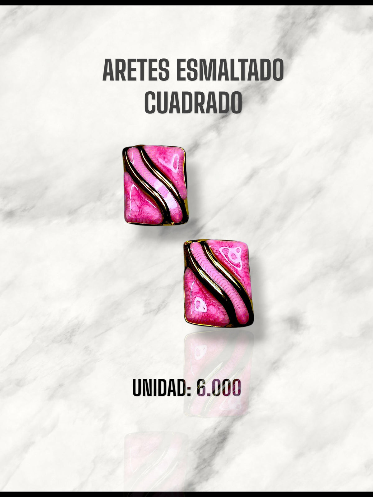 ARETES ESMALTADO CUADRADO