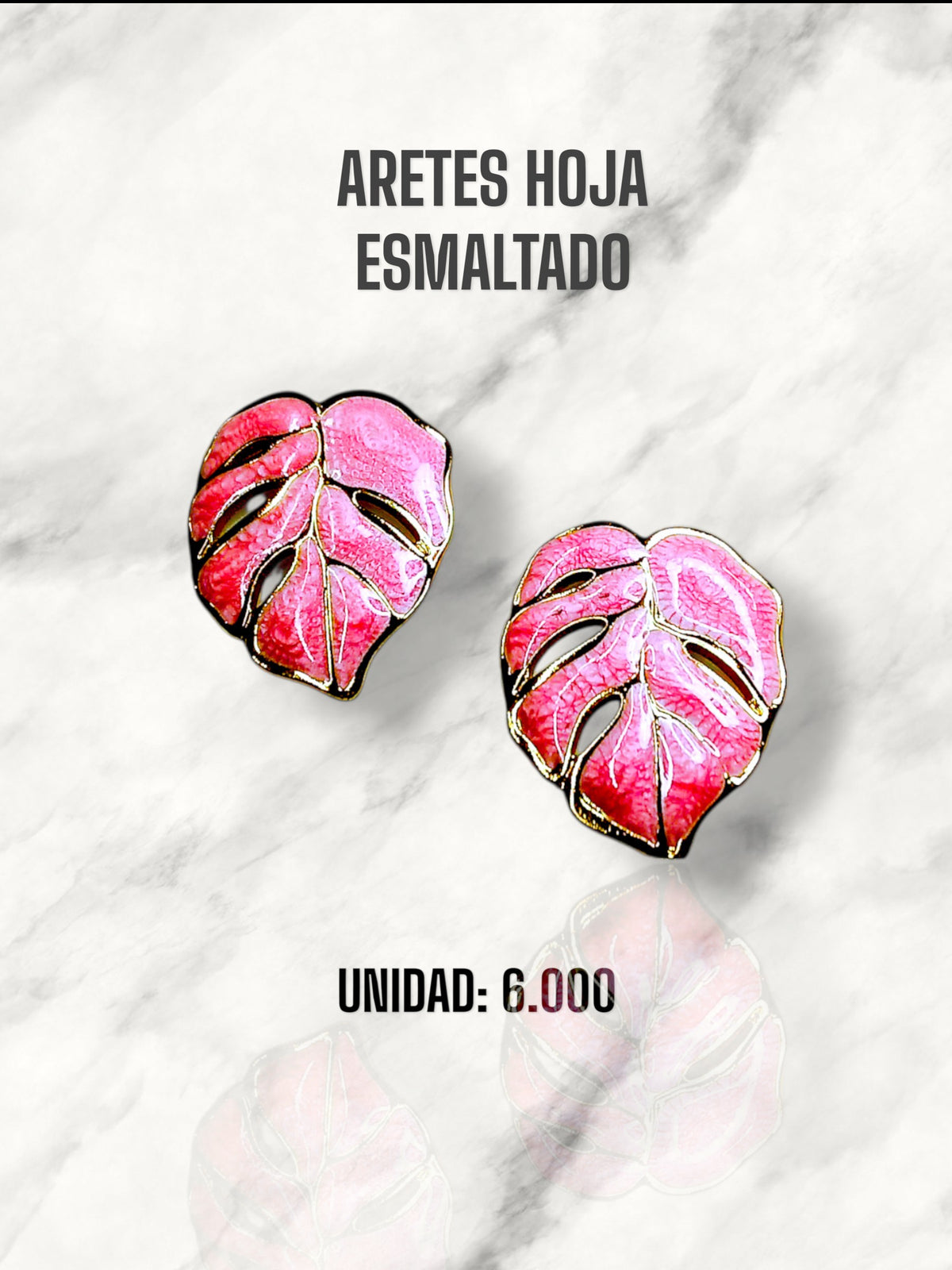 ARETES HOJA ESMALTADO