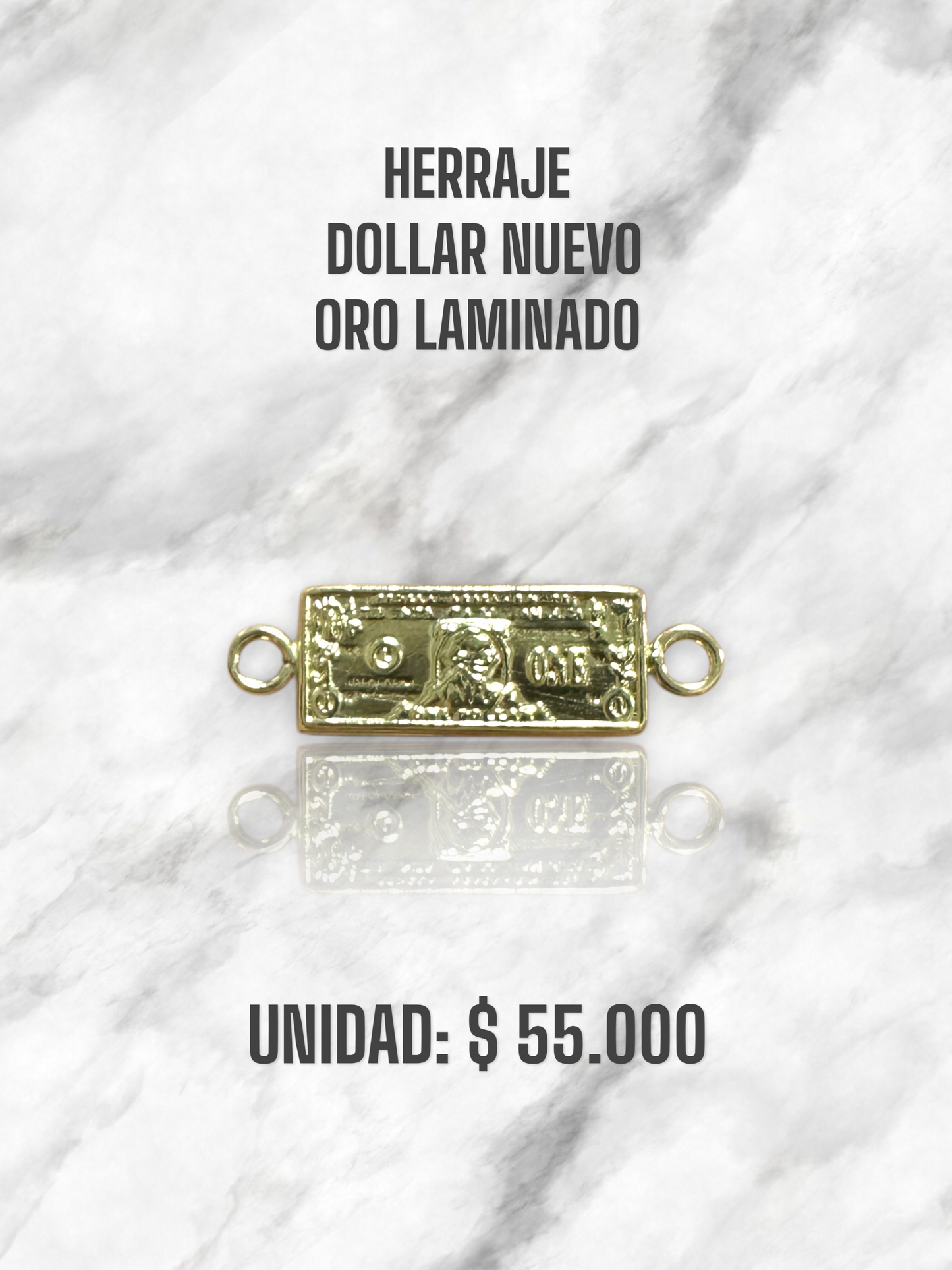 DIJE DOLLAR NUEVO PULSO ORO LAMINADO