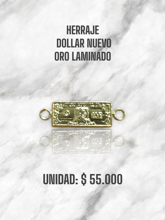 DIJE DOLLAR NUEVO PULSO ORO LAMINADO