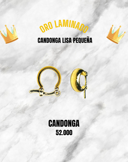 CANDONGA LISA PEQUEÑA ORO LAMINADO