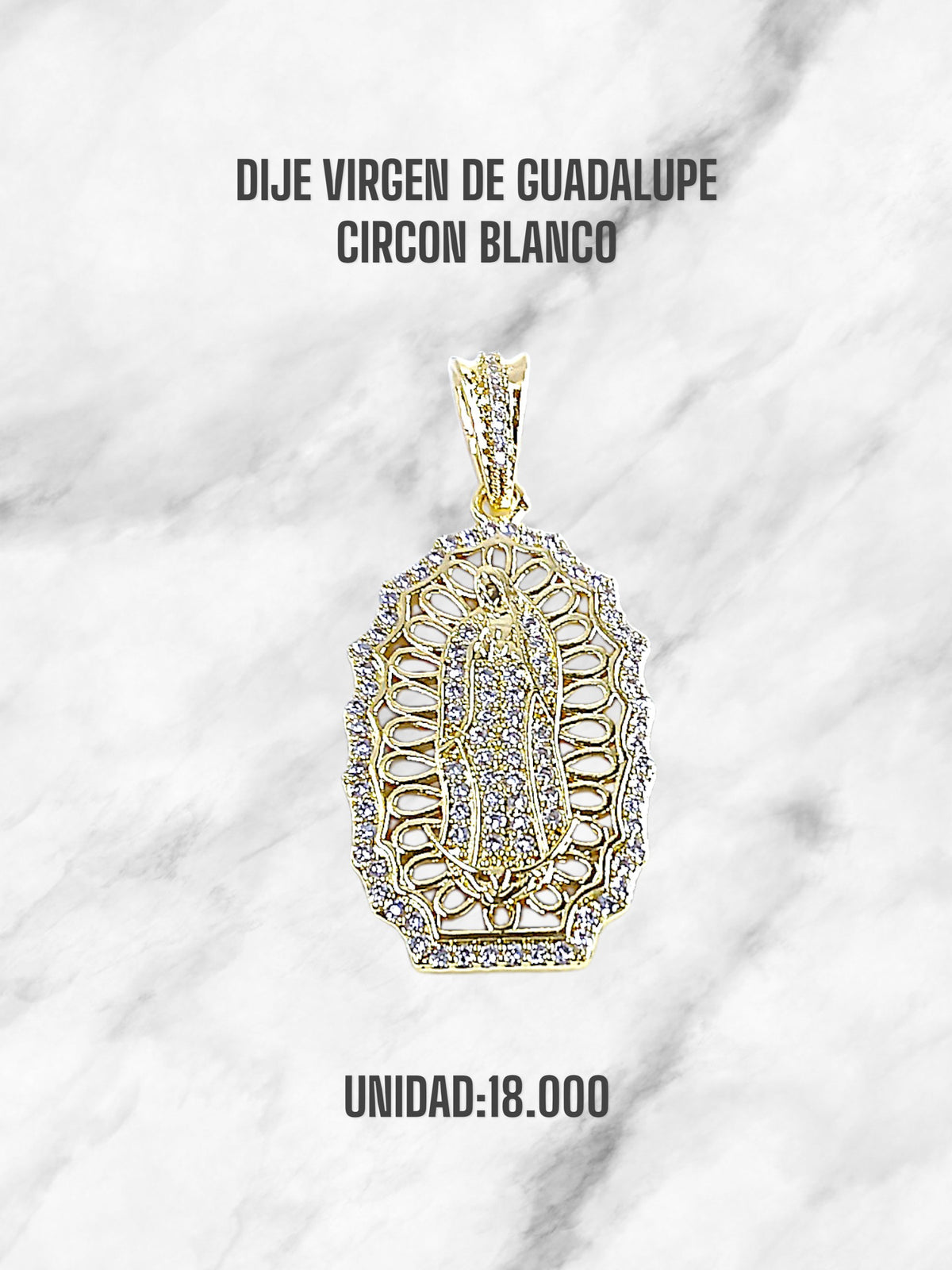 VIRGEN DE GUADALUPE CIRCON BLANCO