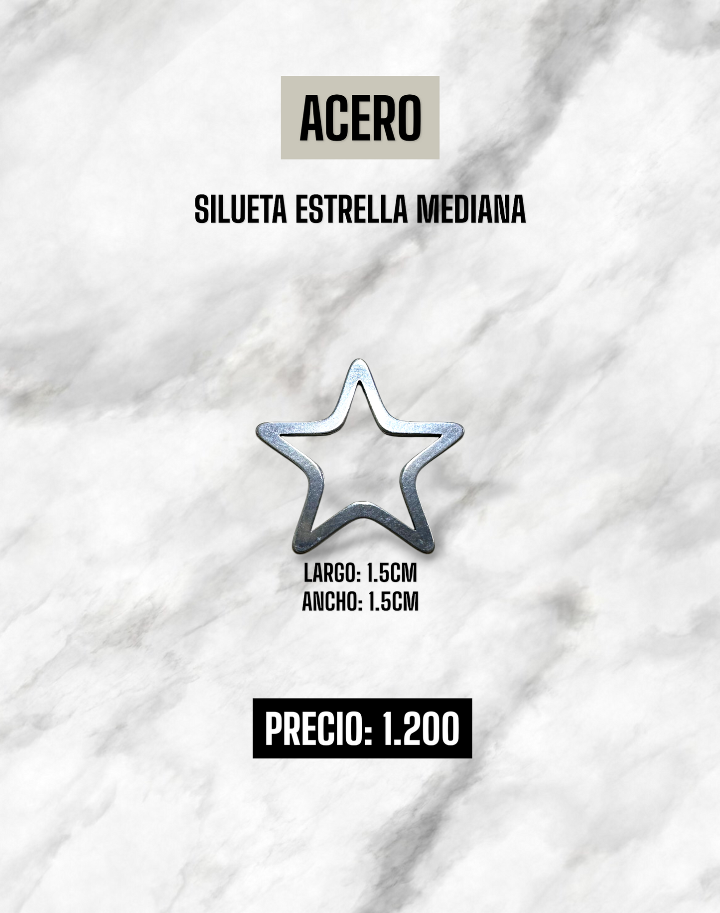 SILUETA ESTRELLA ACERO