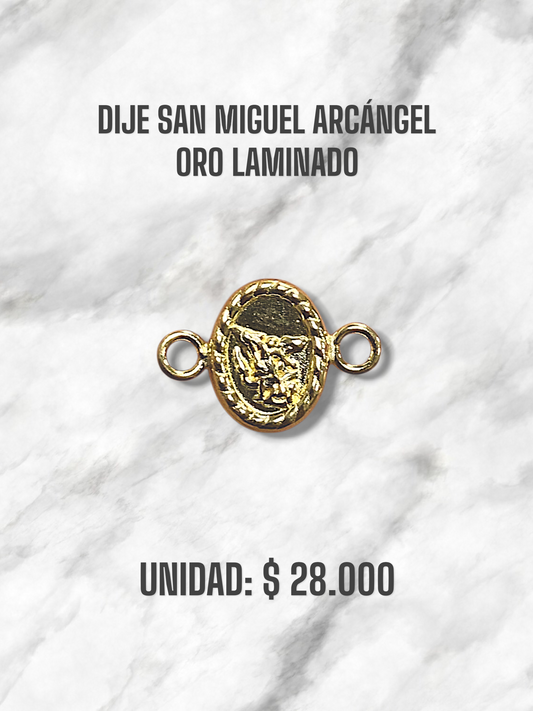 DIJE SAN MIGUEL ARCÁNGEL PULSO ORO LAMINADO