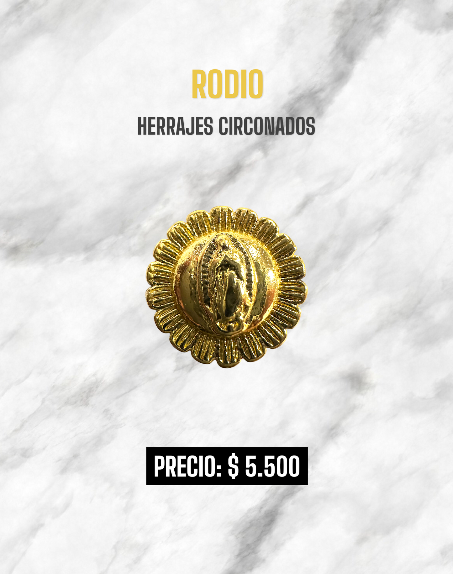 HERRAJES CON CIRCONES RODIO