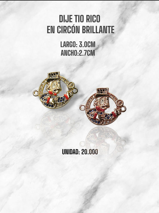 DIJE TIO RICO EN CIRCON BRILLANTE