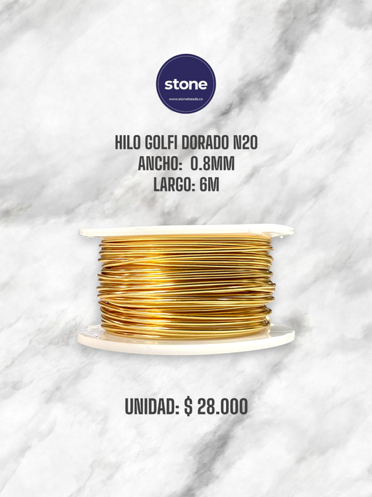 HILO GOLFI DORADO N20 0.8MM 6M