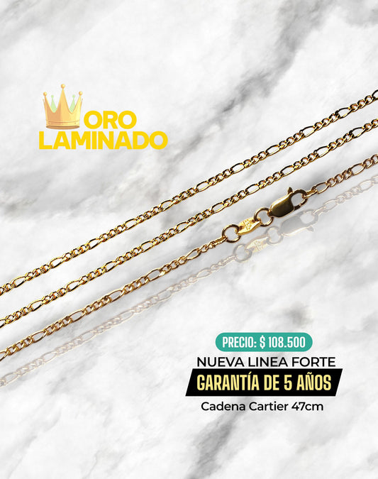 CADENA CARTIER 47CM ORO LAMINADO LINEA FORTE