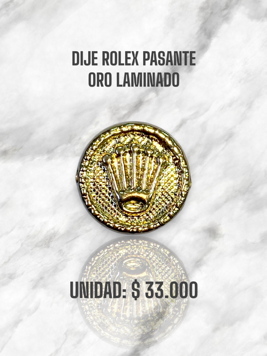 DIJE ROLEX PASANTE ORO LAMINADO