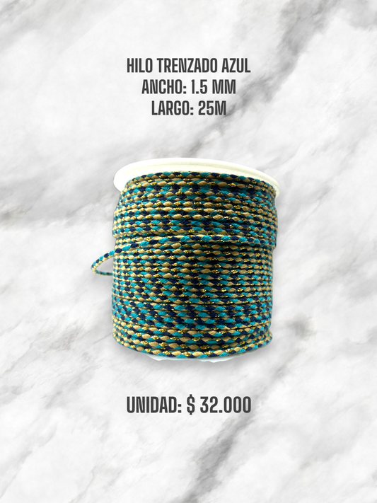 HILO TRENZADO AZUL 1.5MM 25M