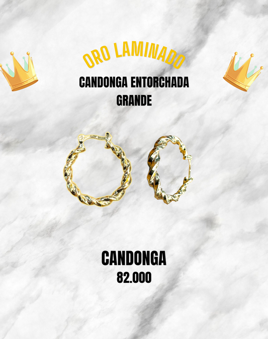 CANDONGA ENTORCHADA GRANDE ORO LAMINADO