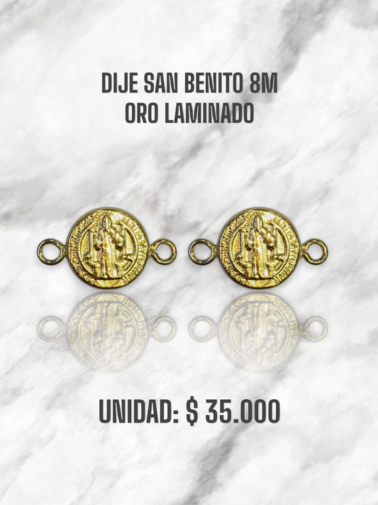 HERRAJE SAN BENITO PULSO 8MM ORO LAMINADO