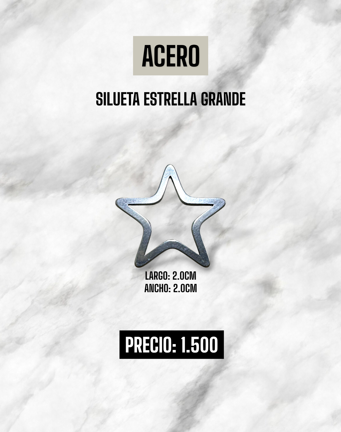 SILUETA ESTRELLA ACERO