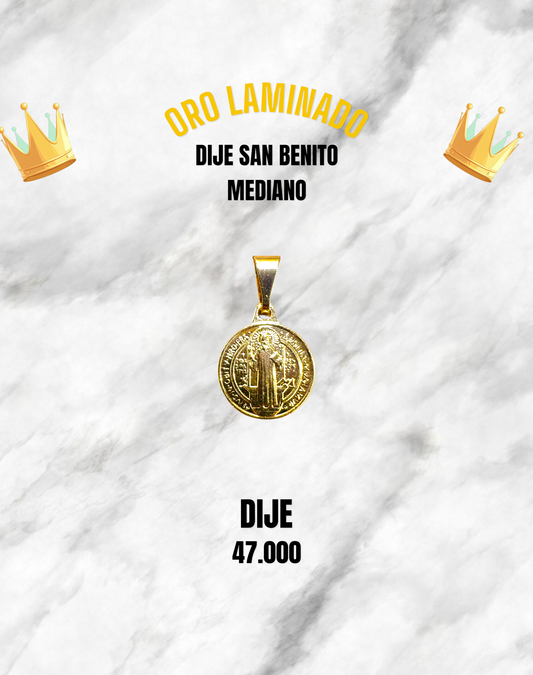 DIJE SAN BENITO MEDIANO ORO LAMINADO