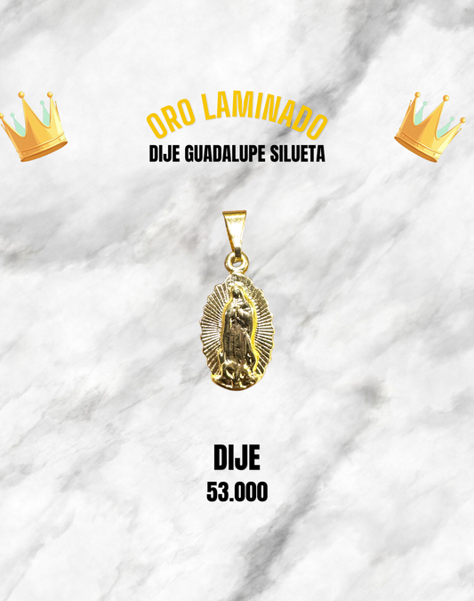 DIJE GUADALUPE SILUETA ORO LAMINADO