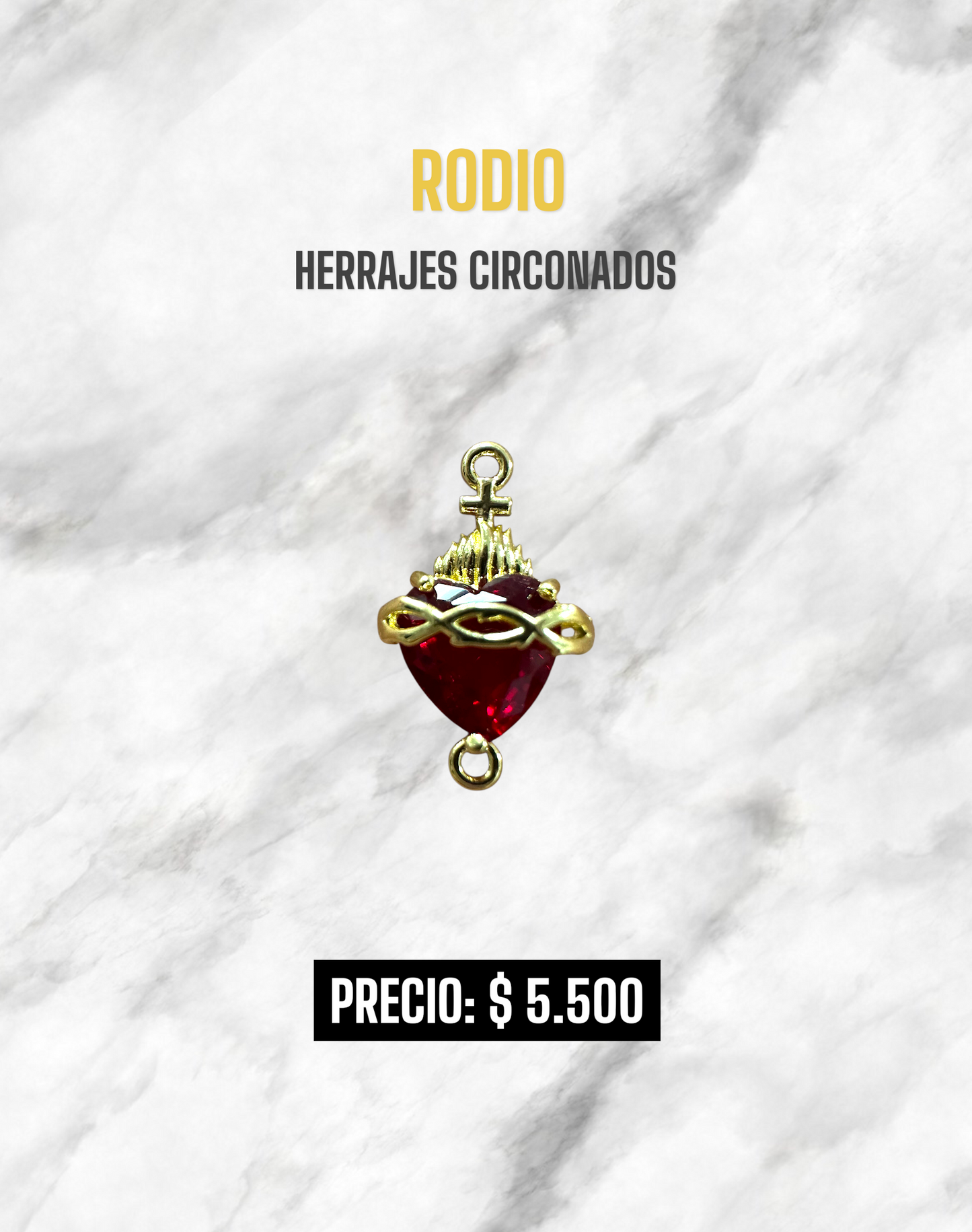 HERRAJES CON CIRCONES RODIO