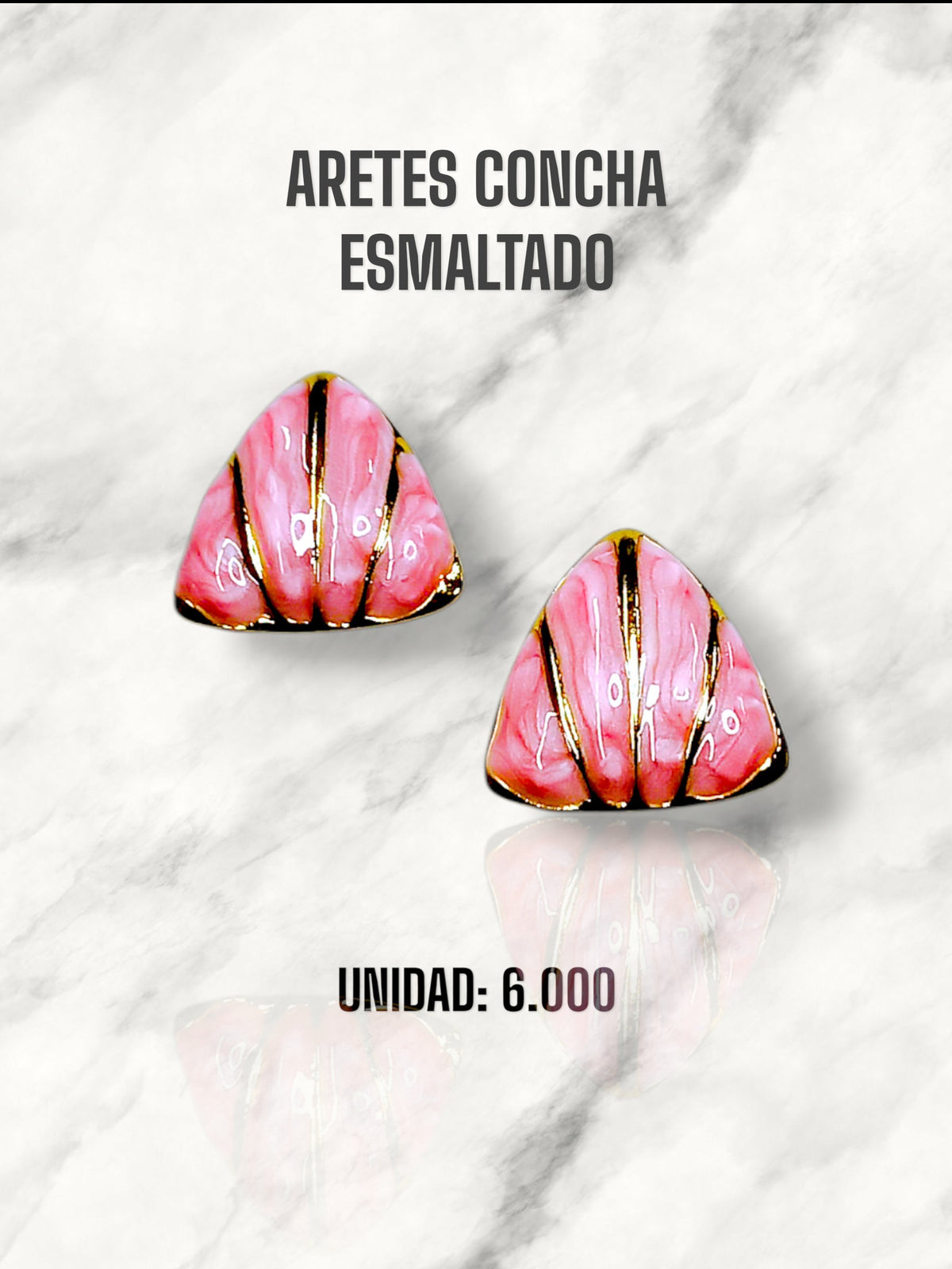 ARETES CONCHA ESMALTADO