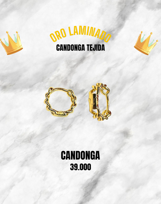 CANDONGA TEJIDA ORO LAMINADO