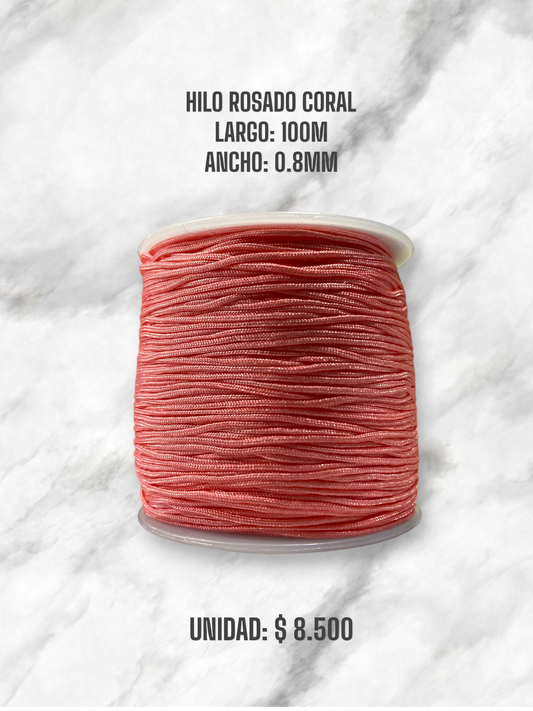 HILO ROSADO CORAL 0.8MM 100M