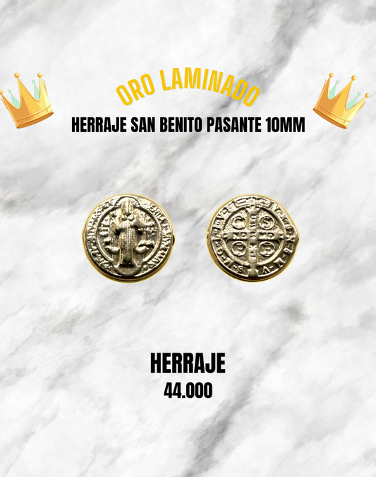 DIJE SAN BENITO PASANTE 10M ORO LAMINADO