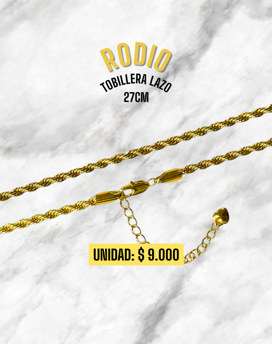 TOBILLERA LAZO 27CM RODIO