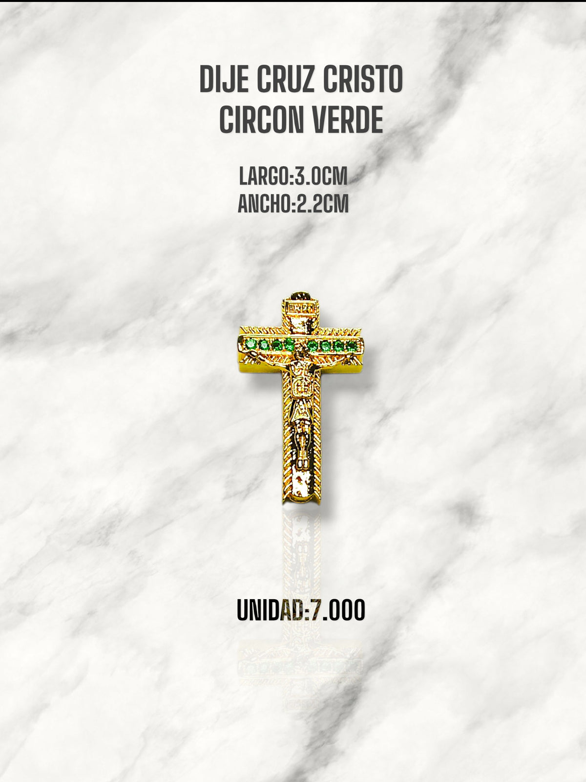 DIJE CRUZ CRISTO CIRCON
