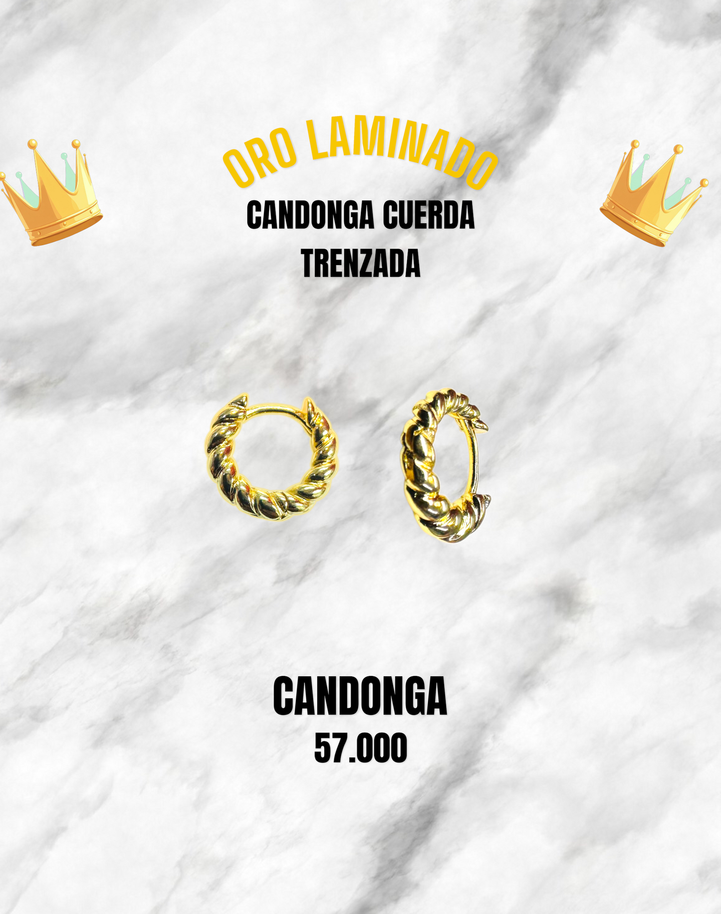 CANDONGA CUERDA TRENZADA ORO LAMINADO