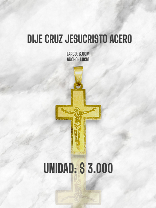 DIJE CRUZ 	JESUCRISTO ACERO
