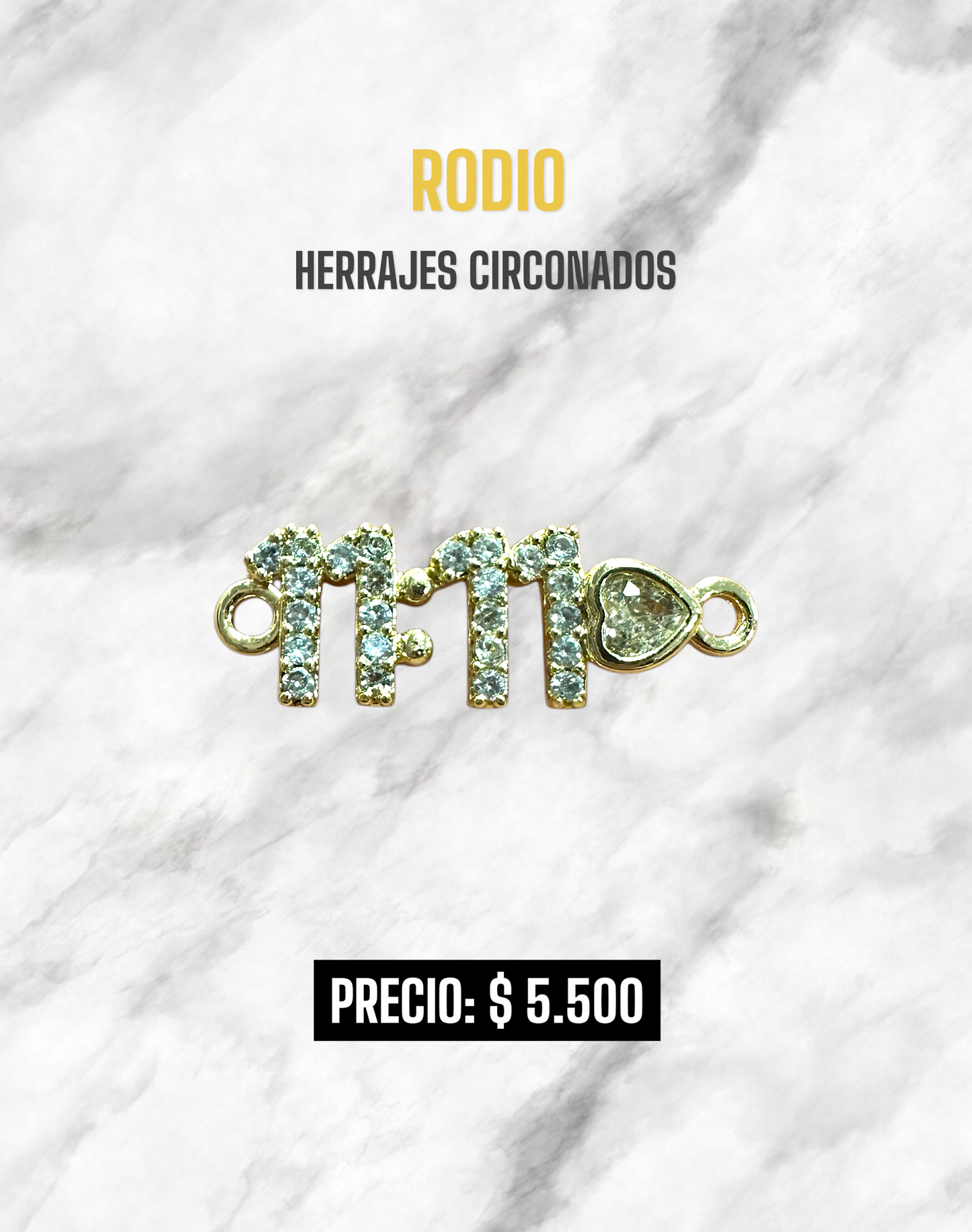 HERRAJES CON CIRCONES RODIO