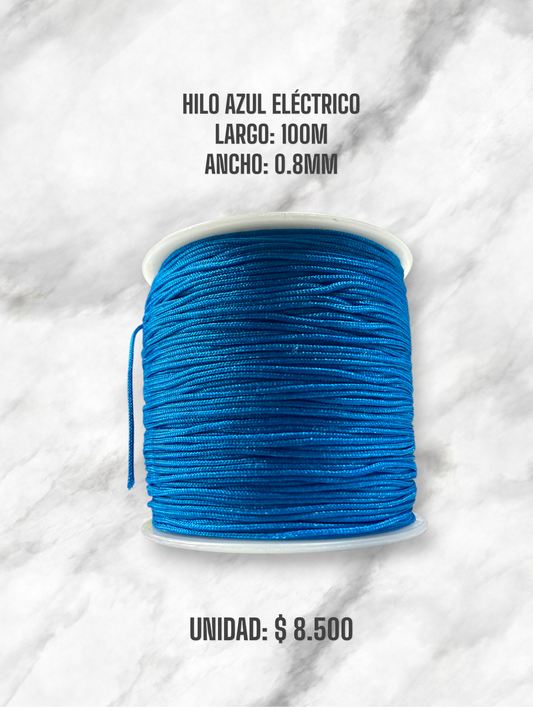 HILO AZUL ELECTRICO 0.8MM 100M
