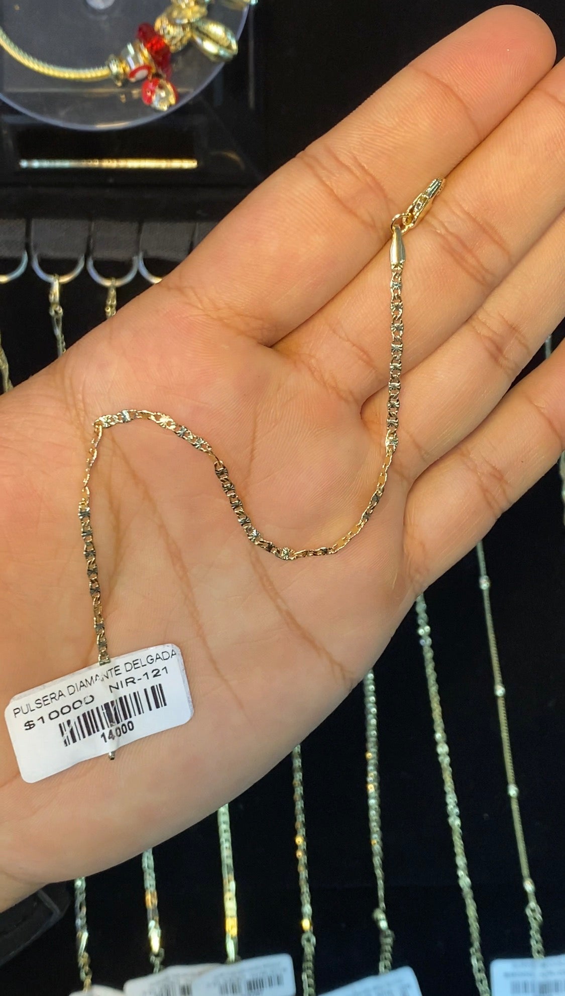 PULSERA DIAMANTADA DELGADA
