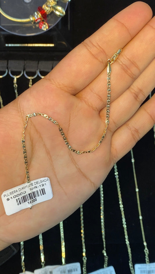 PULSERA DIAMANTADA DELGADA